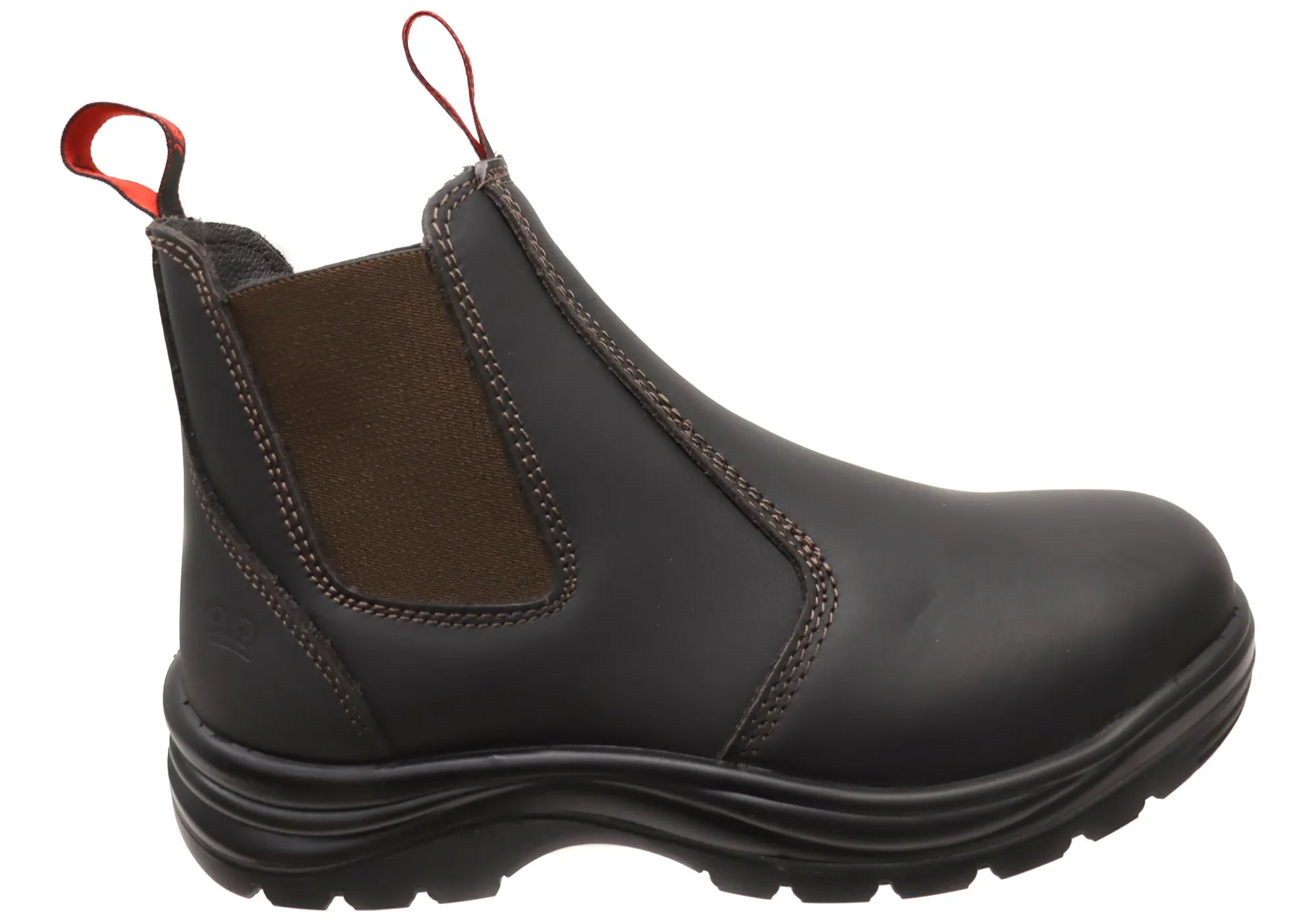 ski trip Industrial Site KingGee Mens Claret Flinders Leather Steel Cap Gusset Work Boots