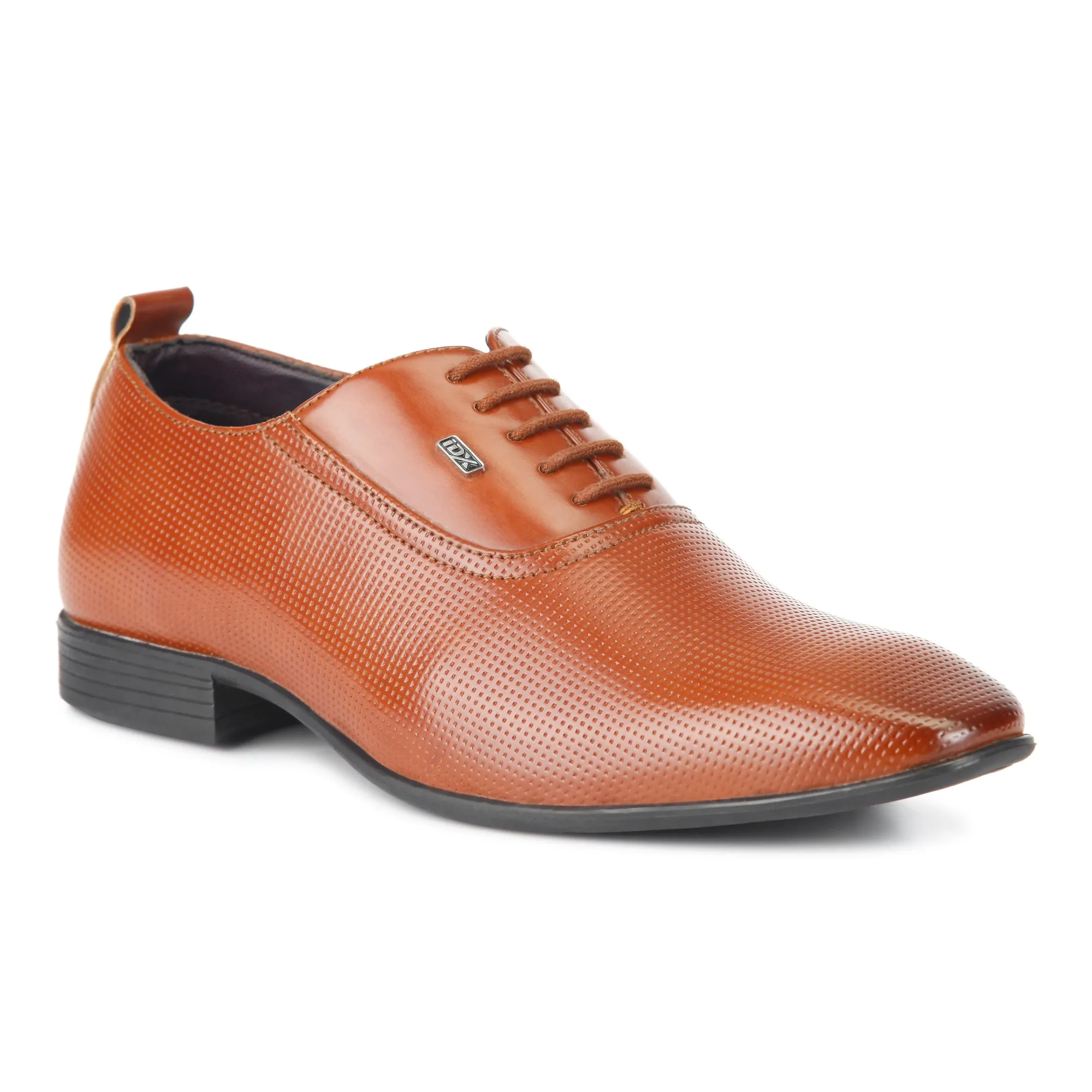 Stable Structure Men's Brown Texture Finish Lace Up Formal (IX2031)