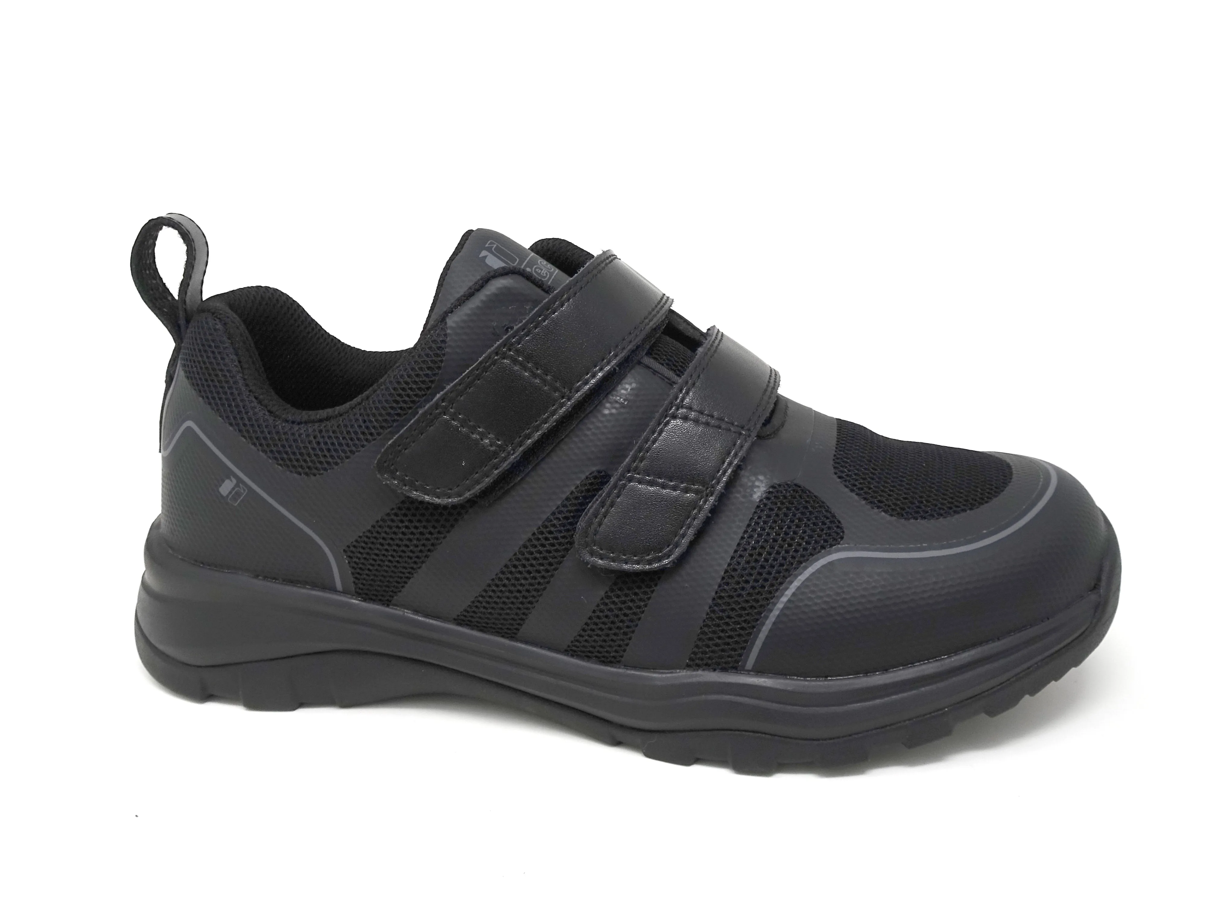 FITec 9731-1V Black - Men's Double Straps Walking Shoes with Slip Resistant Soles Energy   Returning Neutral design