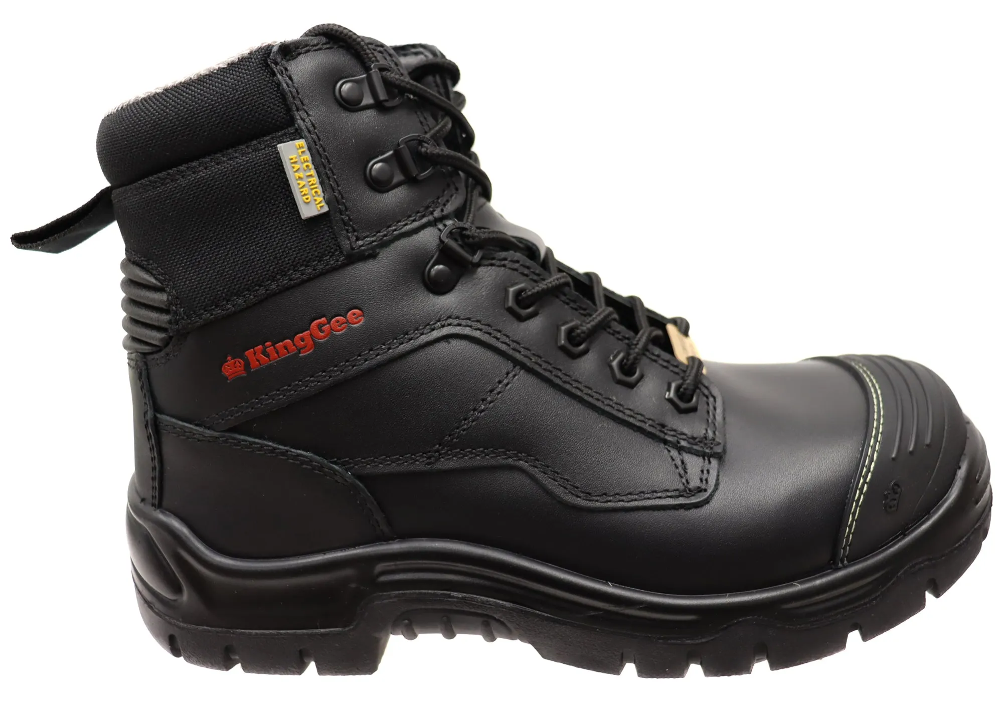 KingGee Mens Phoenix Zip Lace Composite Safety Work Boots Winter Walk Secure Step