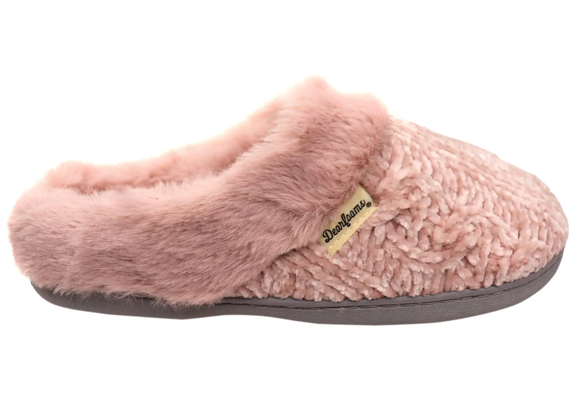 Quick Sandal Walk Dearfoams Womens Comfortable Claire Marled Chenille Knit Clog Slippers
