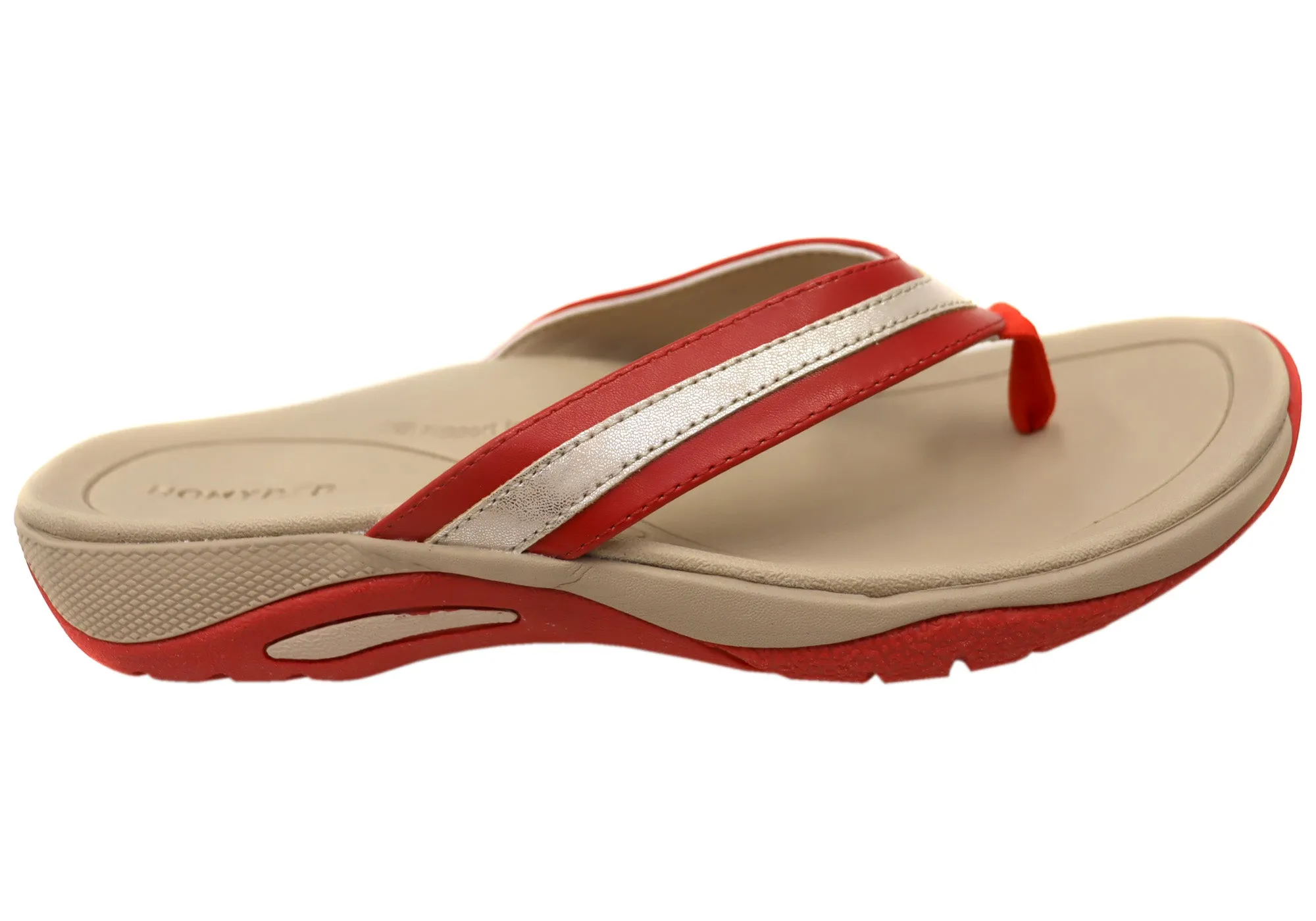 Party Ready Homyped Inlet Stripe Womens Supportive Thongs Sandals