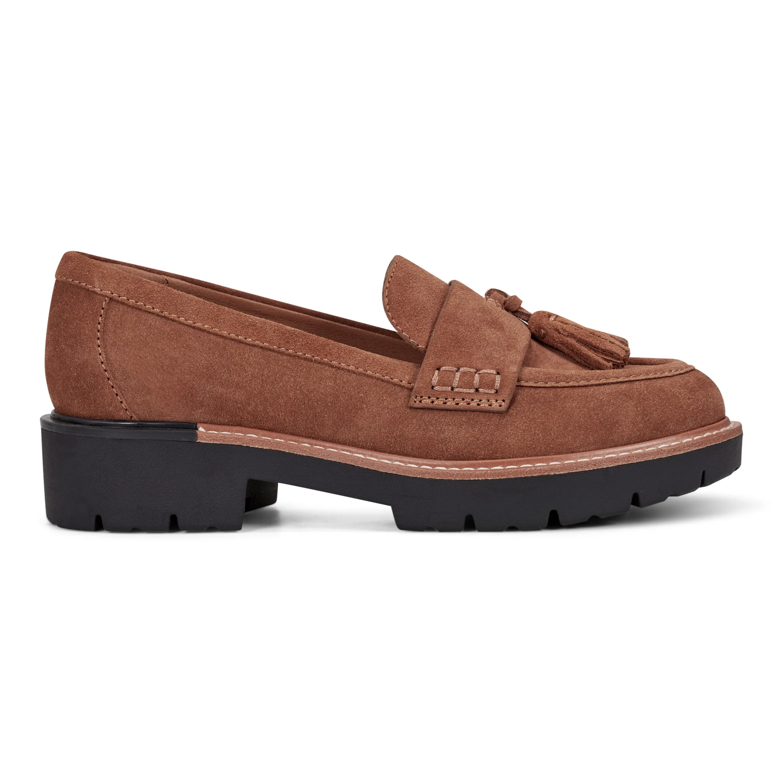 Synthetic Zimm Round Toe Lug Sole Casual Slip-on Loafers