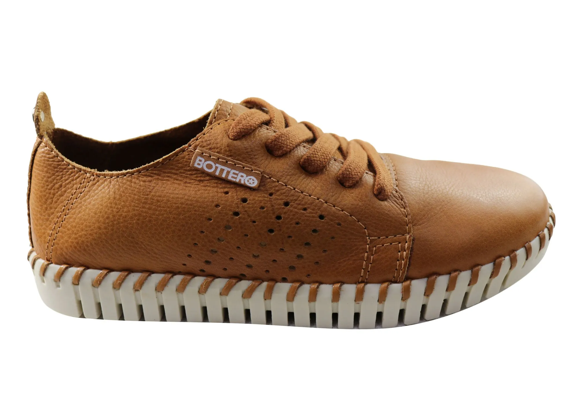 No Pressure Fit Bottero Bianca Womens Comfortable Leather Casual Shoes Made In Brazil