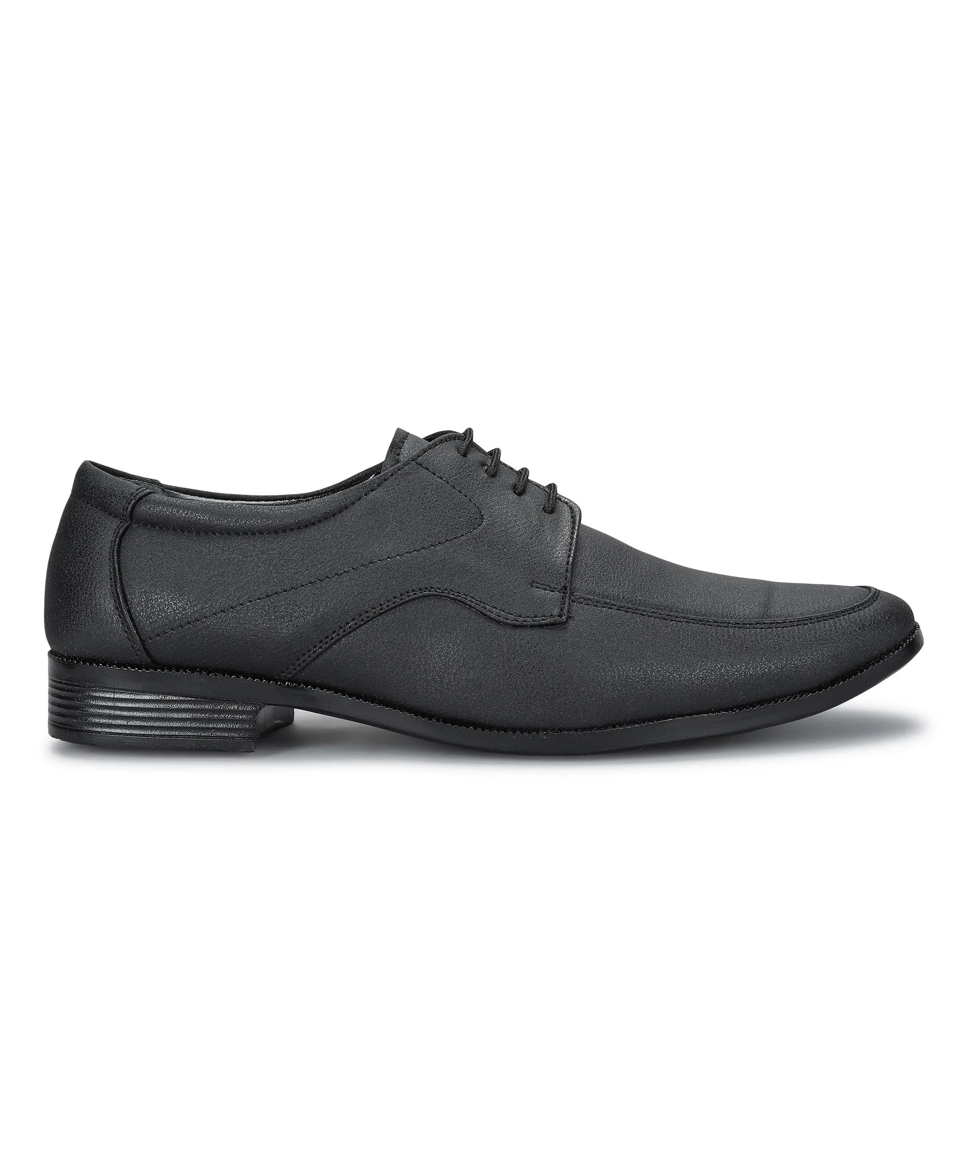Routine Fit Extended Use Paragon Men's Black Formal Shoes with Laces| Durable & Sturdy for Outdoor Wear