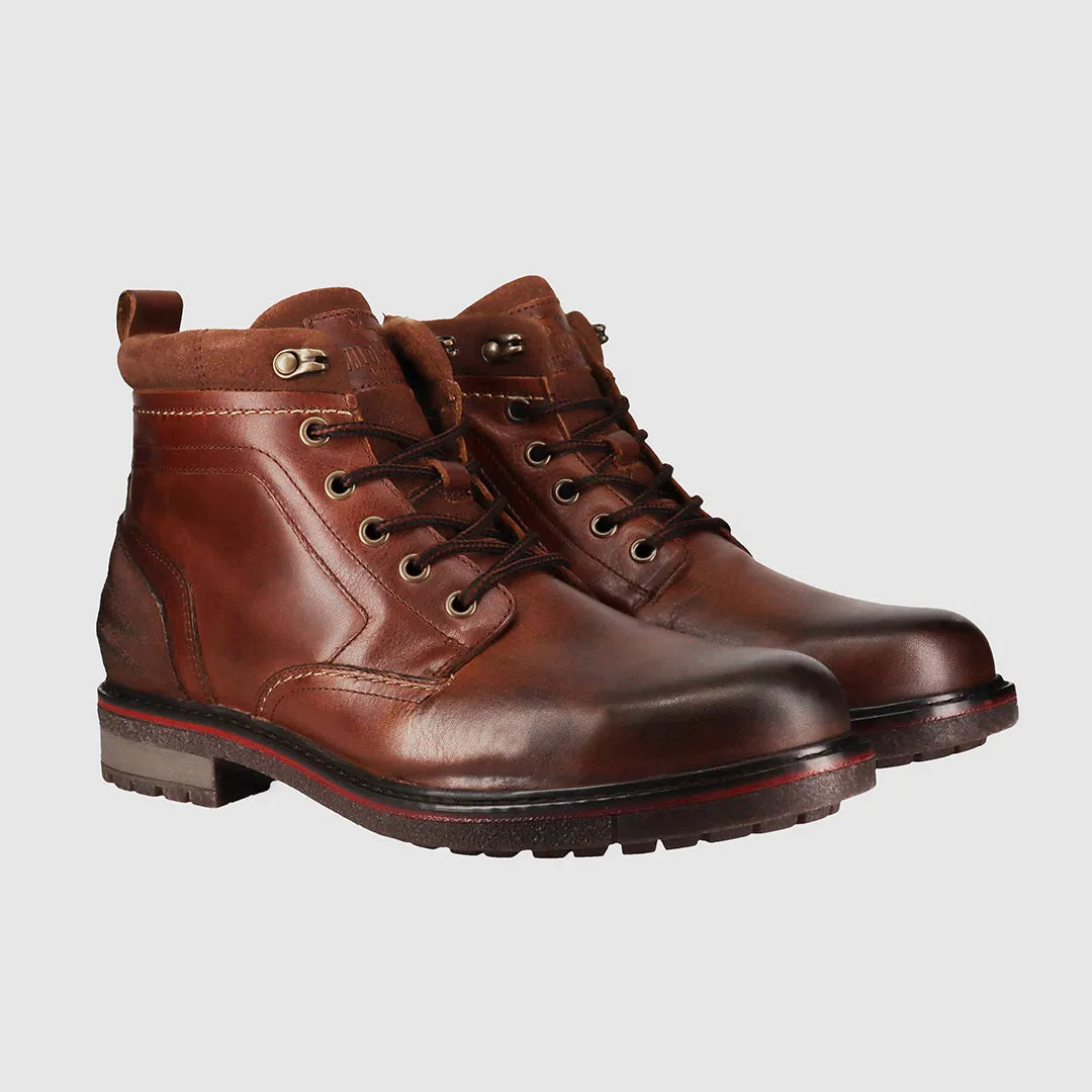 Redback Lace Up Boots Camel Padded Interior Rough Terrain