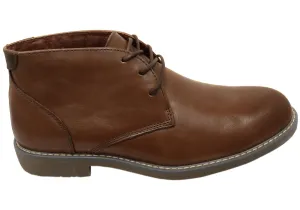 Zip Edge Rain Friendly Hush Puppies Terminal Mens Extra Wide Width Brown Leather Boots