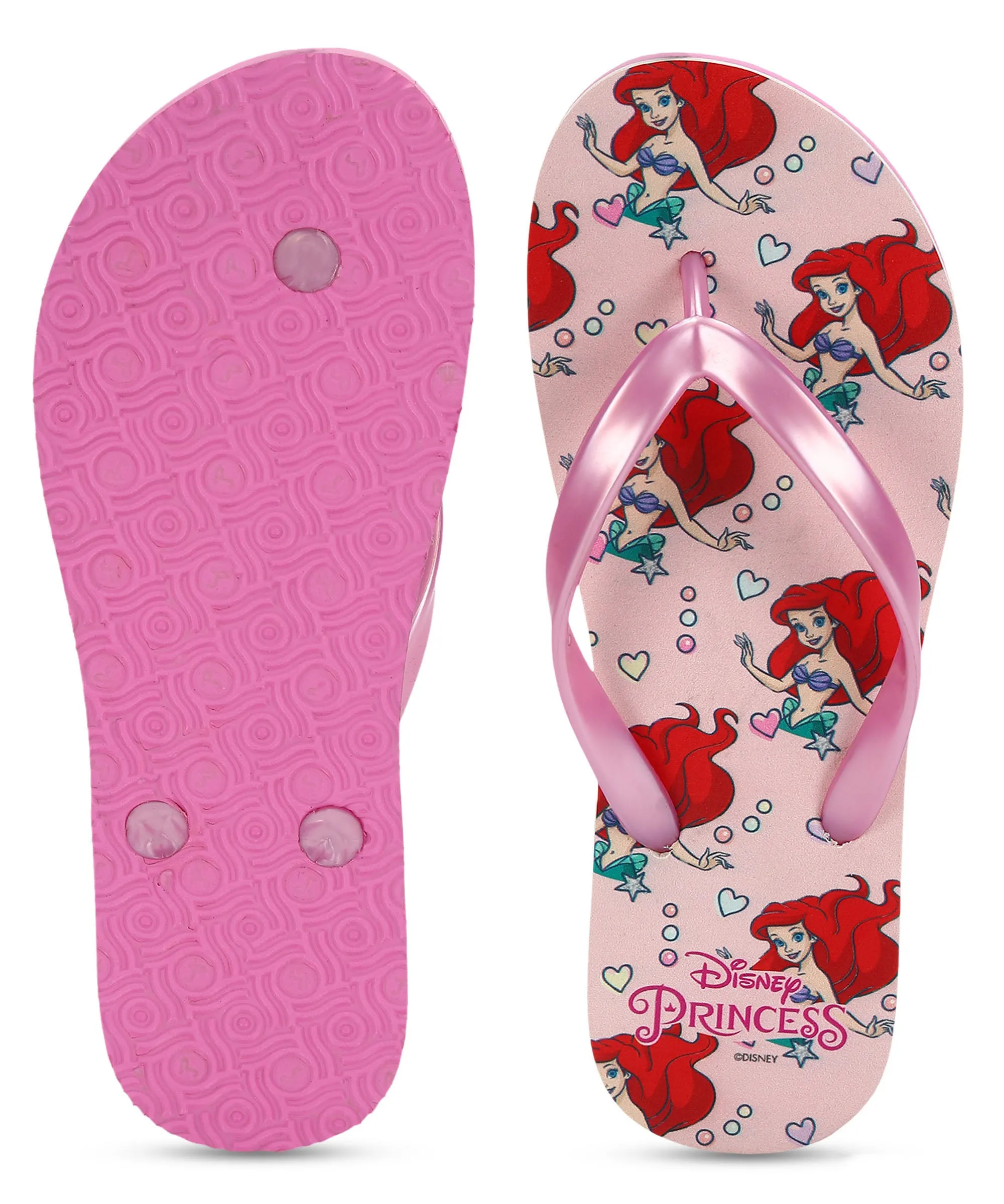 Disney Ariel HWDK3739L Women's Slippers | Stylish Comfortable Slippers with Cushioned Footbed for Comfort Fit | Perfect for Everyday Use I Pink Easy Fit Walk