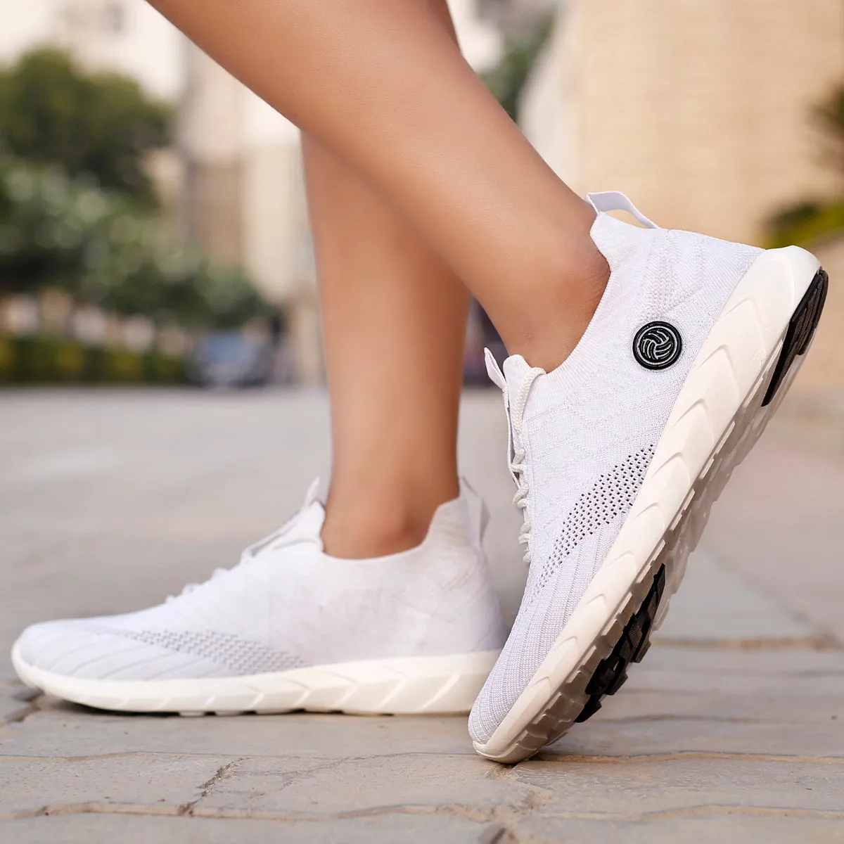 Padded Comfort Cold Weather Bacca Bucci WAVE RIDER Women Sneaker Shoes | White Casual Shoes For Women