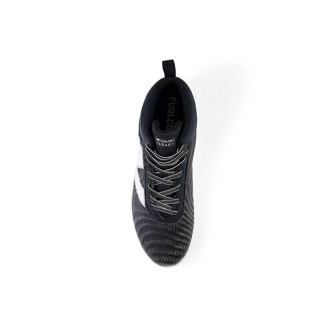 New Balance Men's FuelCell 4040 V7 Mid-Metal Baseball Cleats - Black / Optic White - M4040BK7 Lift Up Soft Move