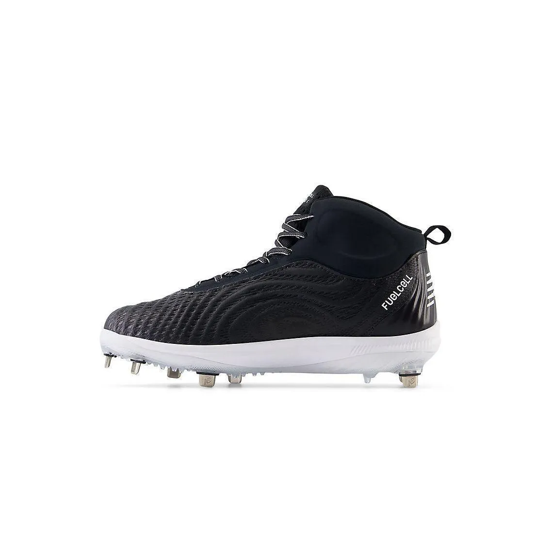 Anti Slip Marathon Fit New Balance Men's FuelCell 4040 V7 Mid-Metal Baseball Cleats - Black / Optic White - M4040BK7