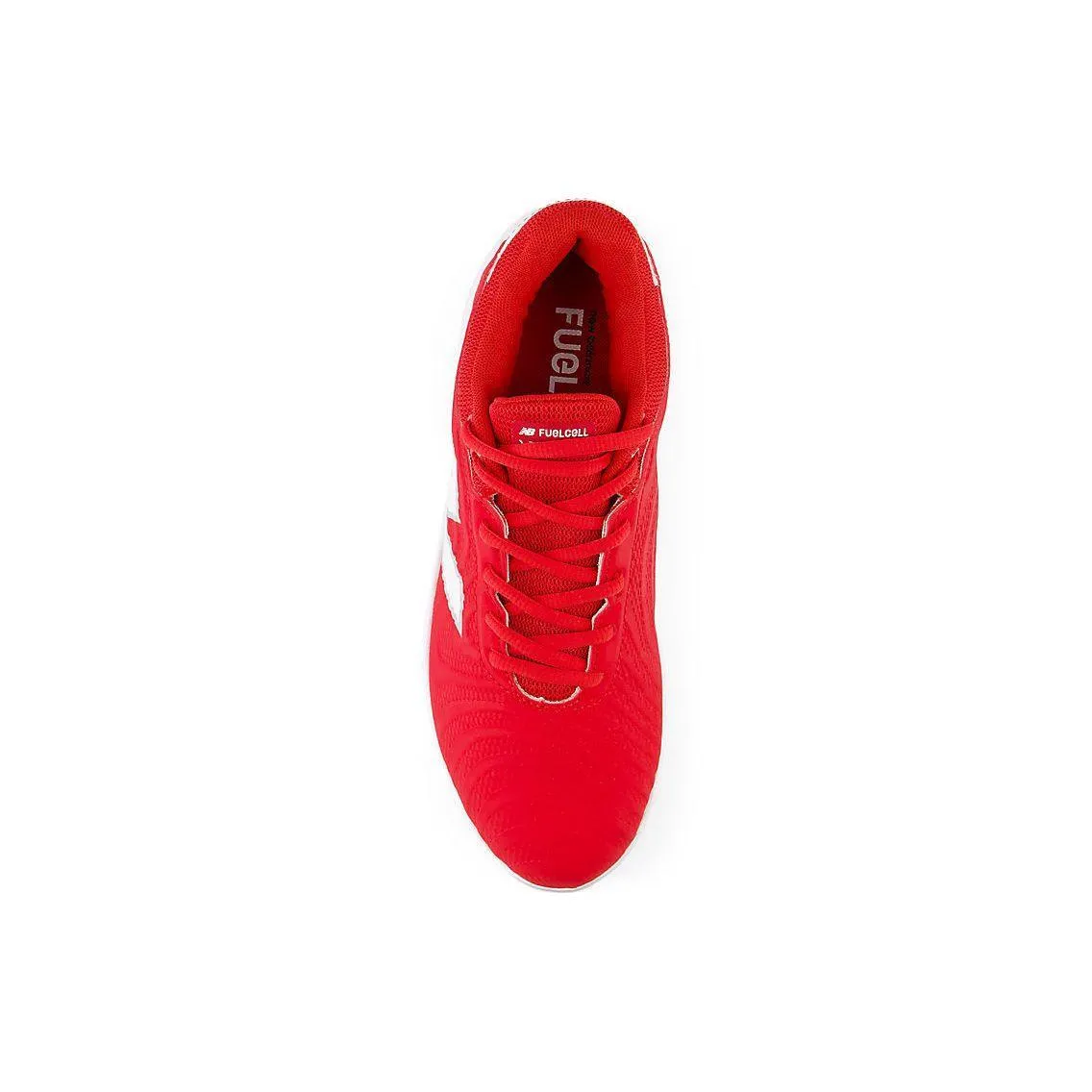 Slip Resistant New Balance Women's FuelCell FUSE v4 Metal Fastpitch Softball Cleats - Team Red / Optic White - SMFUSER4