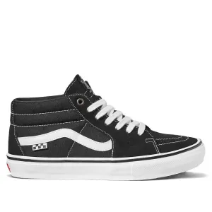 Breathable Daily Walk Vans Skate Grosso Mid - Black/White