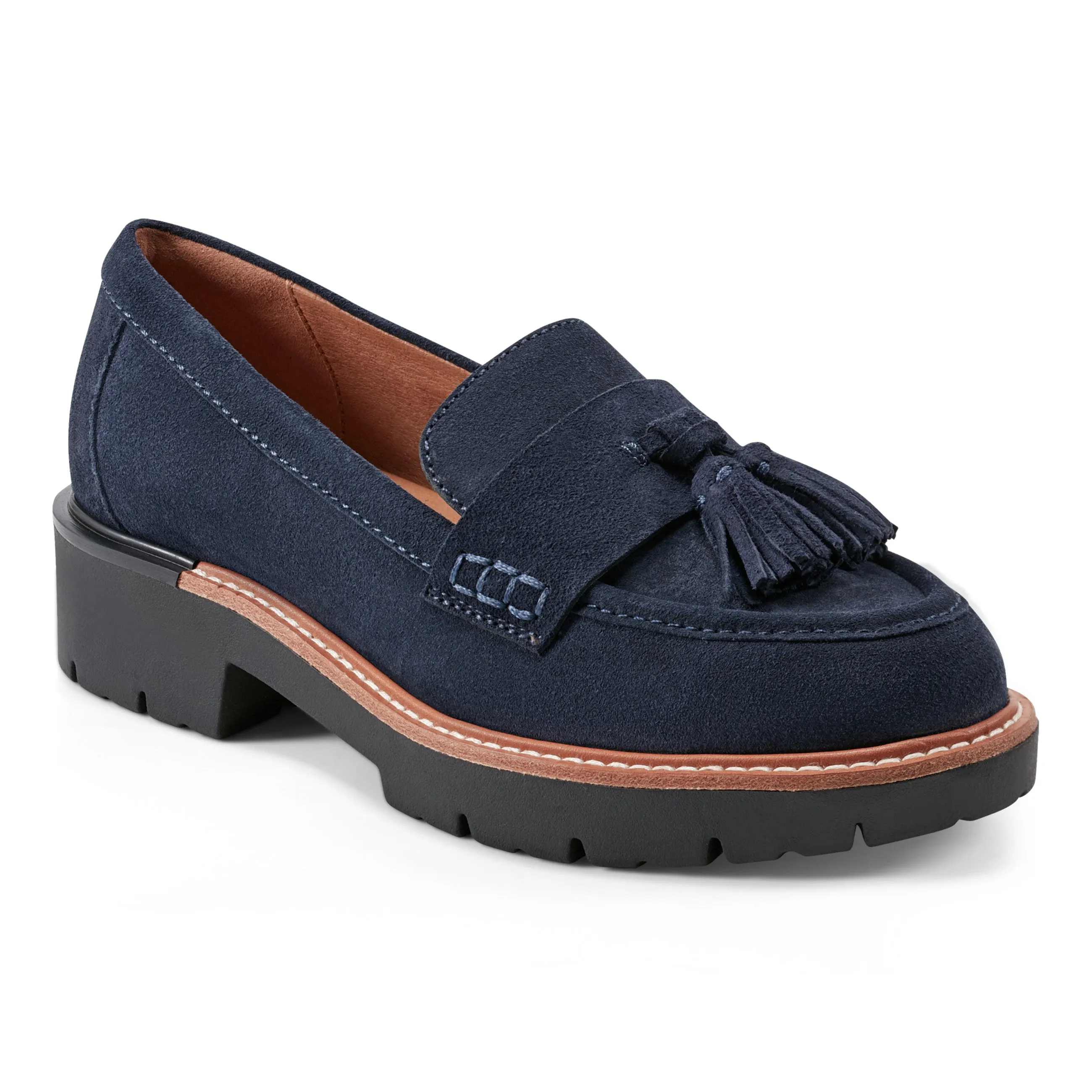 Zimm Round Toe Lug Sole Casual Slip-on Loafers Adjustable