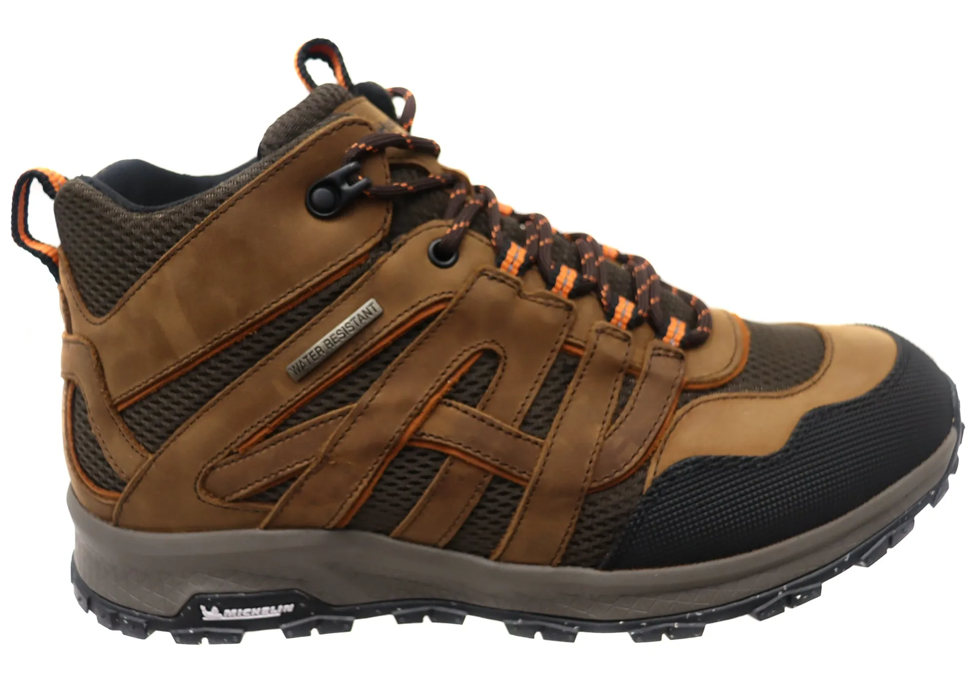 Street Cool Hush Puppies Kayak Mens Brown Comfortable Leather Lace Up Boots