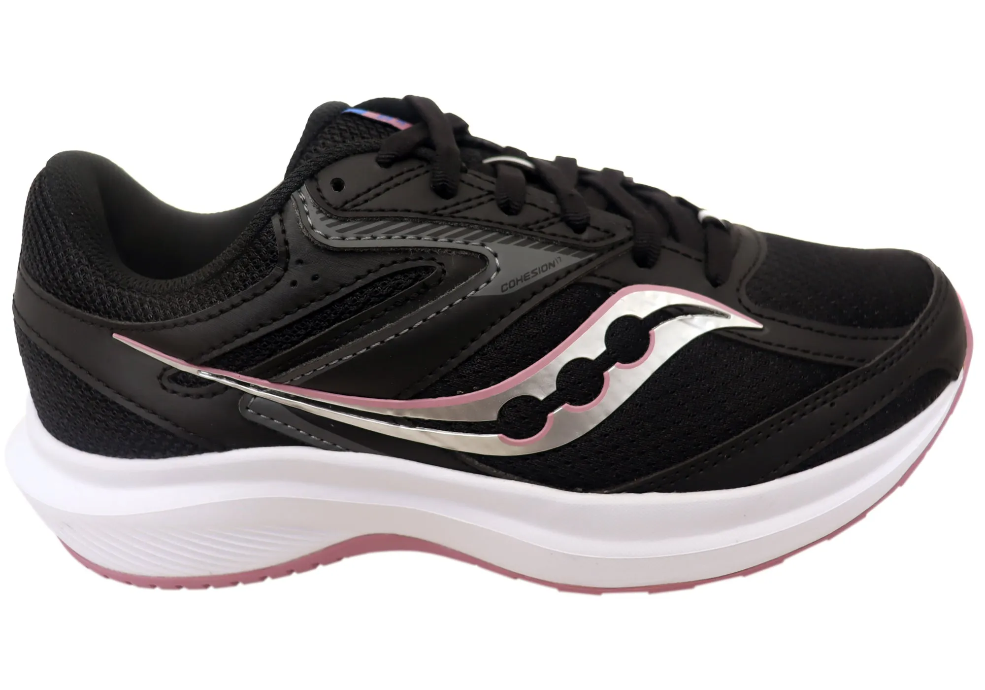 Saucony Womens Cohesion 17 Wide Fit Comfortable Athletic Shoes Comfortable Padding
