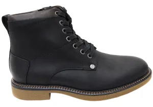 Hush Puppies Montreal Mens Wide Width Leather Lace Up Boots Long Hike