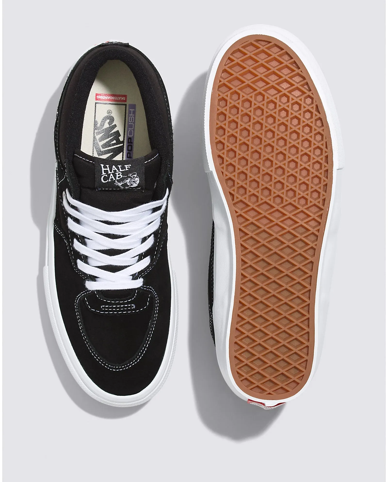 Vans Skate Half Cab Black/White Hill Walk Comfort Fit