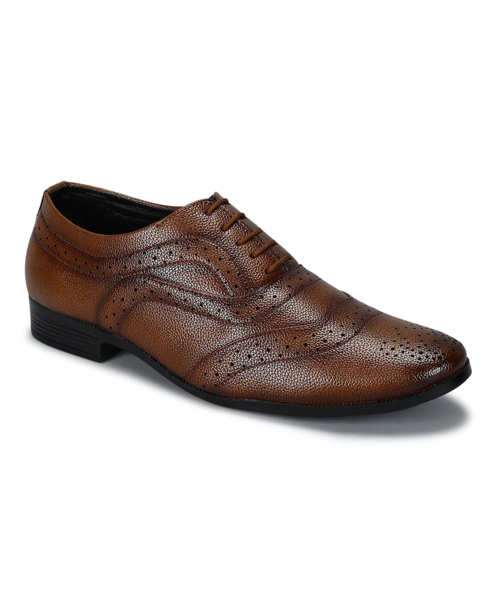 hypoallergenic Paragon Men's Tan Formal Shoes| Trendy, Durable & Sturdy for Outdoor Wear