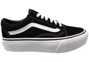 Vans Womens Comfortable Old Skool Platform Lace Up Sneakers Slip Entry