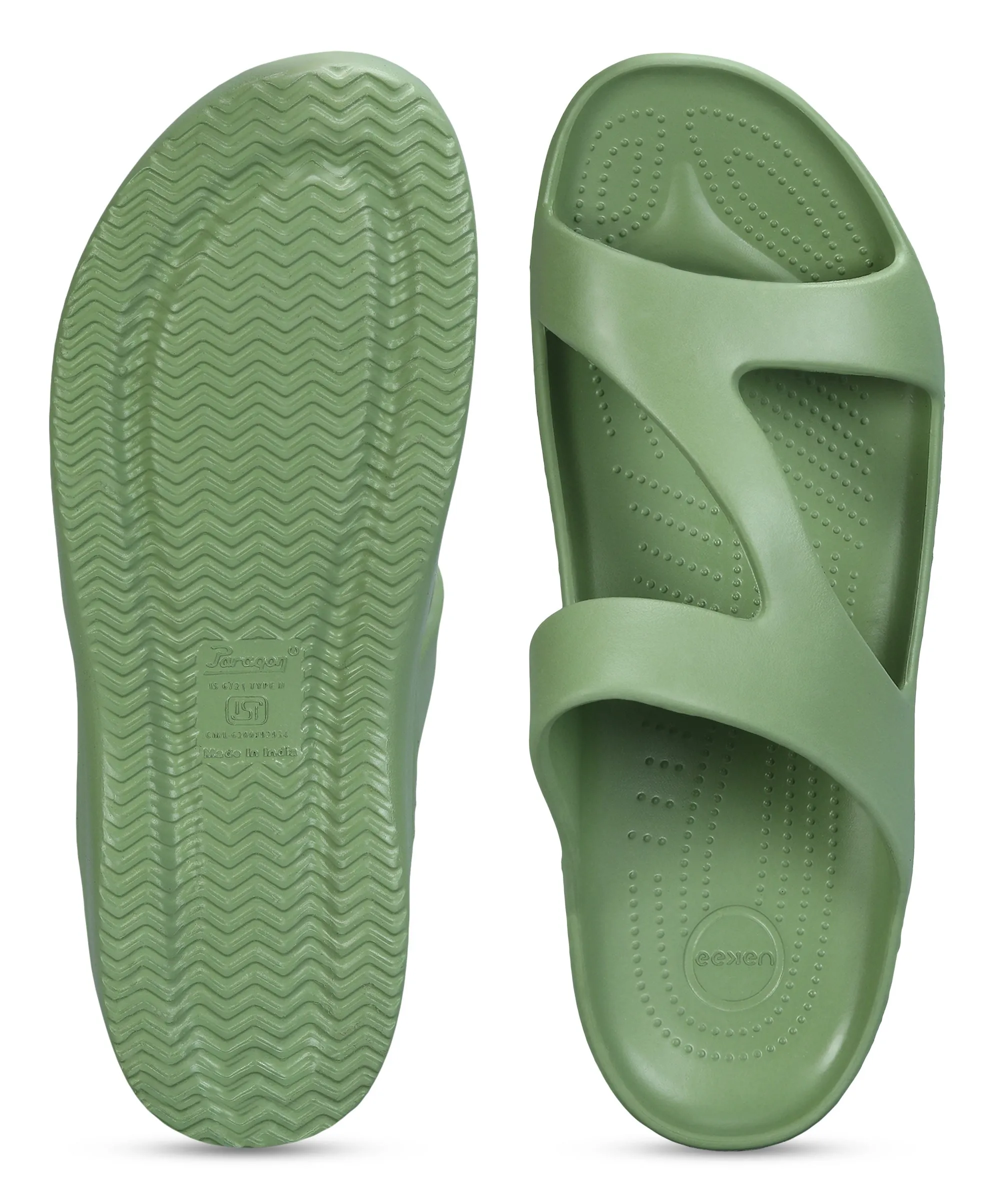 Paragon Women's Lightweight, Washable and Durable Green Slippers for Everyday Use Soft Slip