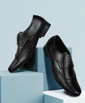 Paragon Men's Black Formal Shoes| Trendy, Durable & Sturdy for Outdoor Wear Italian Edge Sun Proof