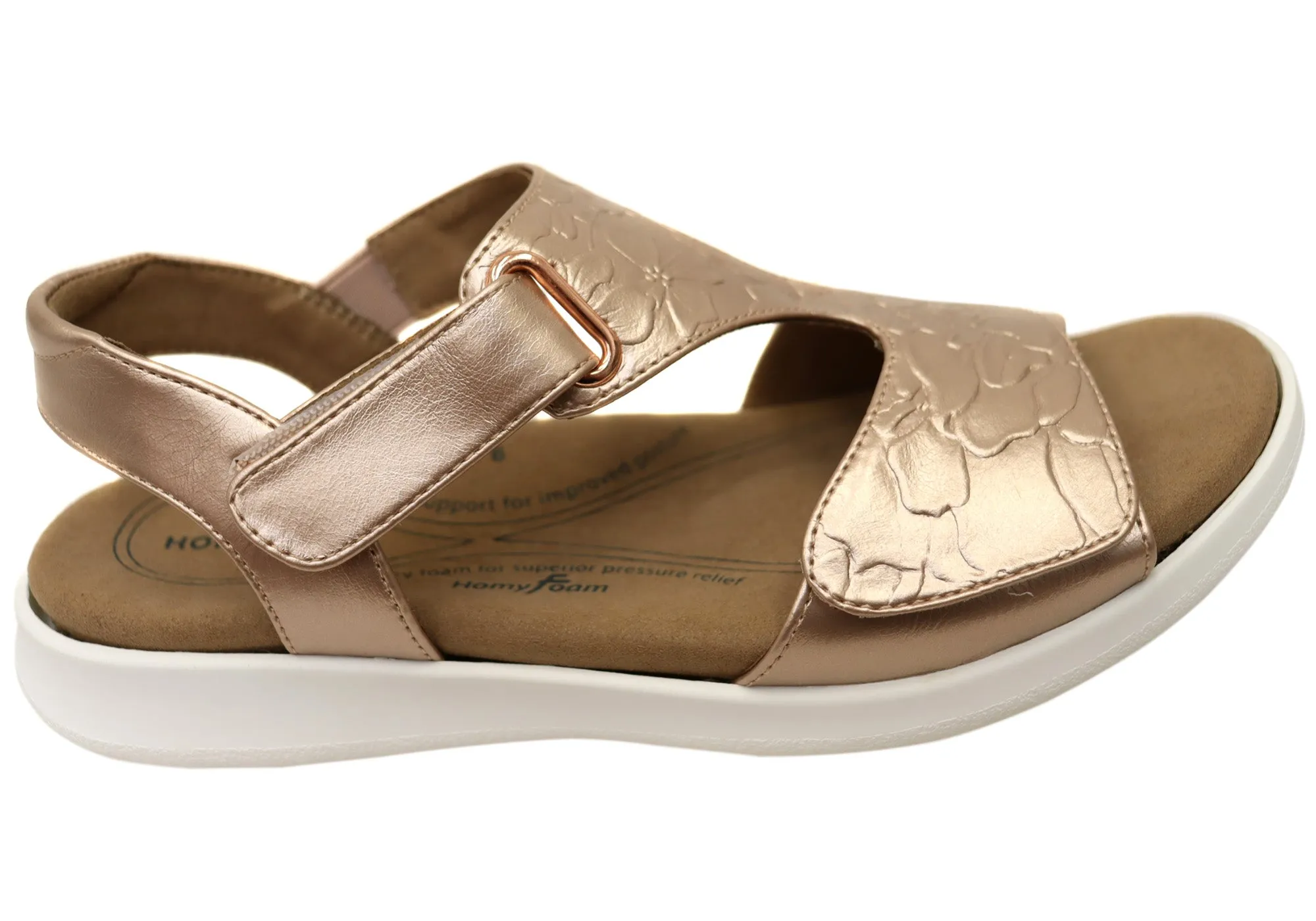 Homyped Erin Sandal Womens Supportive Comfortable Wide Fit Sandals Grip Safe