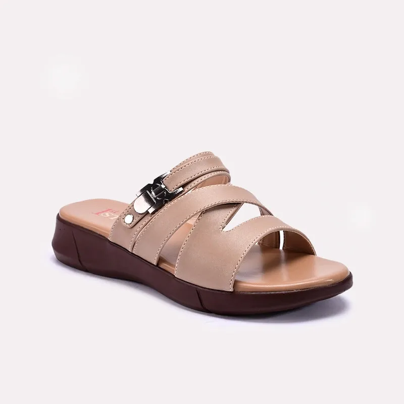 Stretch Fabric Travel Light Fawn Comfy Casual Slippers 0413144
