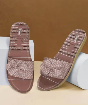 Paragon PUK7025L Womens Pink-Grey Sliders with Cushioned Sole for Everyday Use Cozy Beach Sandal Modern Touch