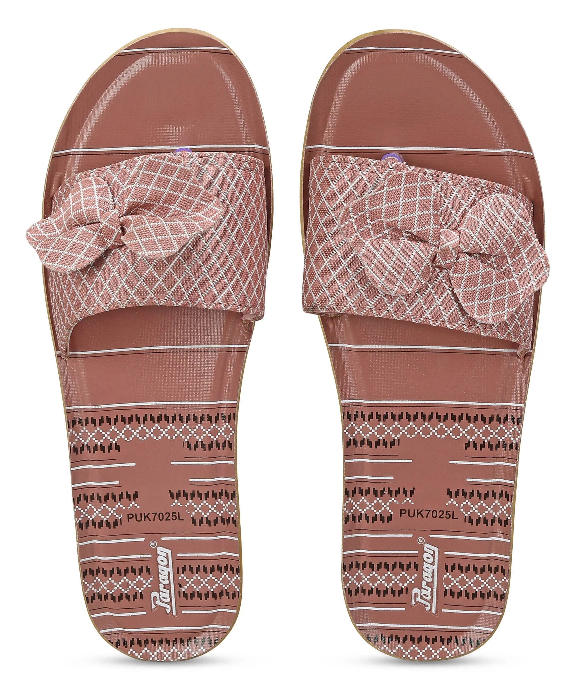 Quick Comfort Walk Unique Design Paragon PUK7025L Womens Pink-Grey Sliders with Cushioned Sole for Everyday Use
