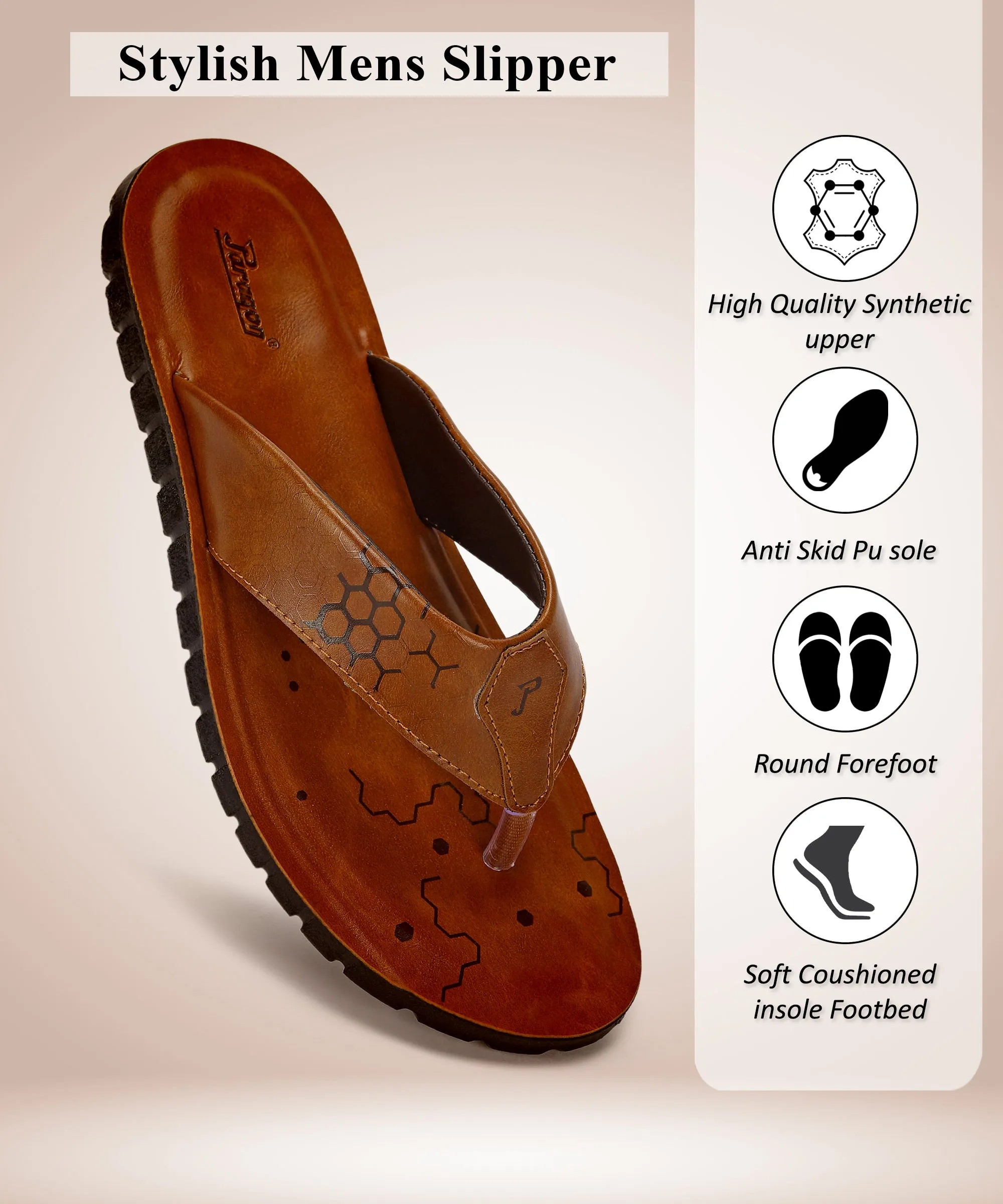 Paragon PUK2225G Men Stylish Sandals | Comfortable Sandals for Daily Outdoor Use | Casual Formal Sandals with Cushioned Soles Easy Clean
