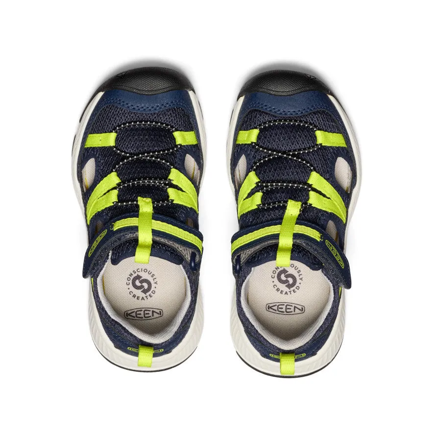 Flower Pop Flexible Straps Little Kids' Motozoa Sandal  |  Naval Academy/Evening Primrose