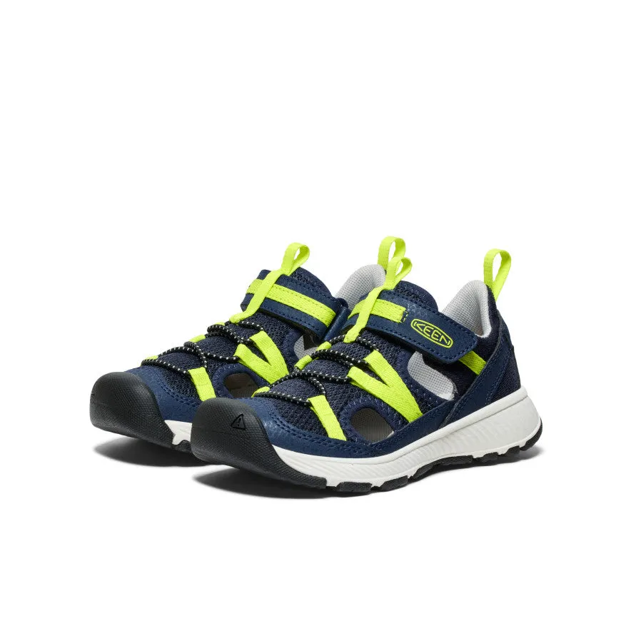 Wraparound Design Chic Travel Flats Little Kids' Motozoa Sandal  |  Naval Academy/Evening Primrose