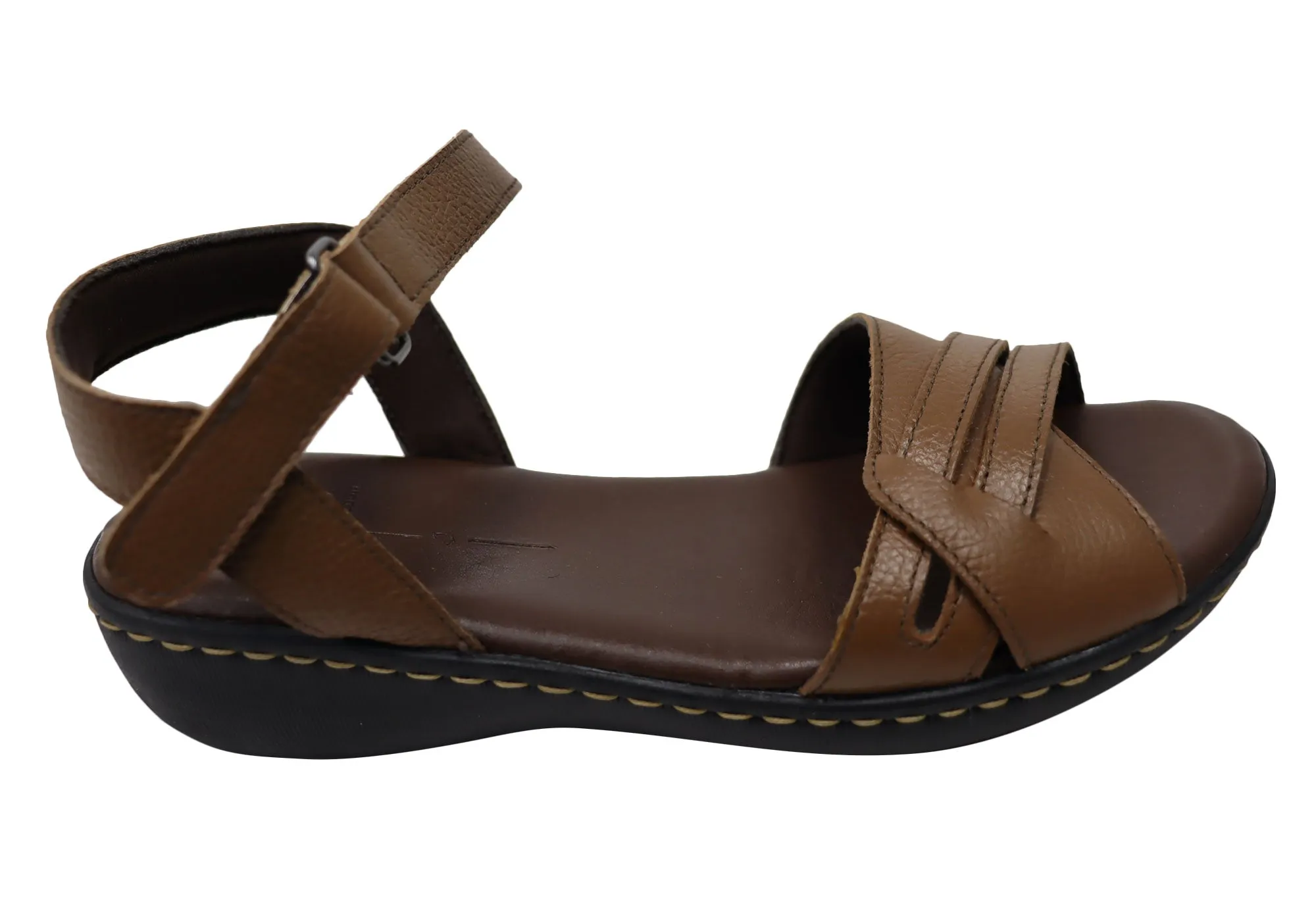 Via Paula Angela Womens Brazilian Comfortable Leather Sandals High Quality Comfortable