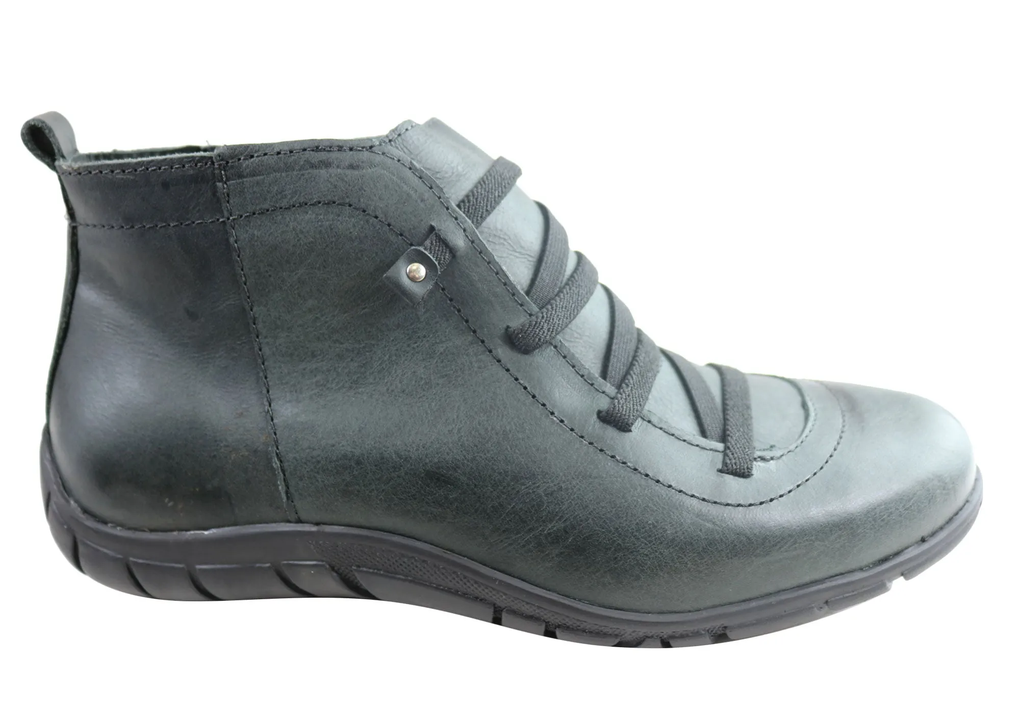 Flexible Frame Trail Runner Sleek Profile Andacco Mist Womens Leather Comfortable Ankle Boots Made In Brazil