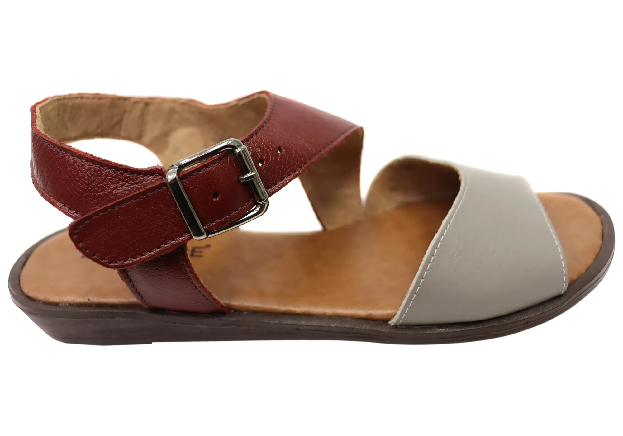 Open Air Balatore Simonne Womens Comfortable Leather Sandals Made In Brazil
