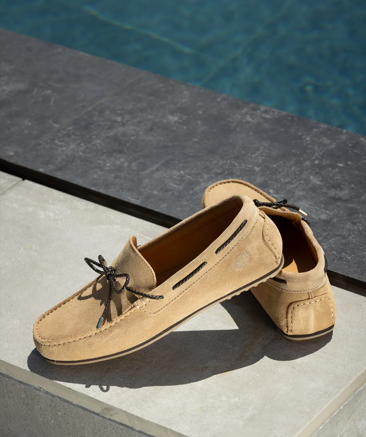 Mocassin CANCUN Daim Beige Anti Skid