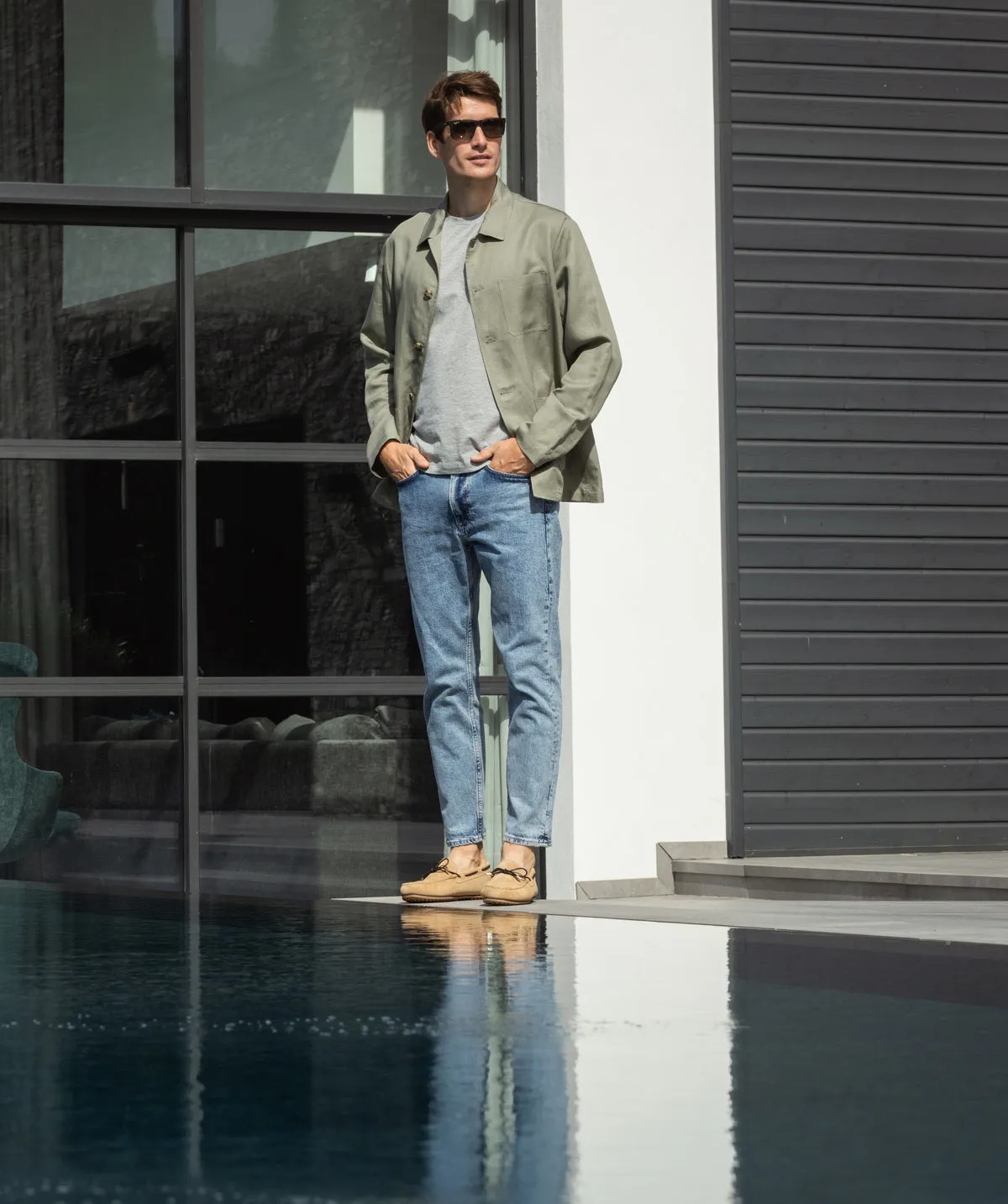 Mocassin CANCUN Daim Beige All-weather breathability