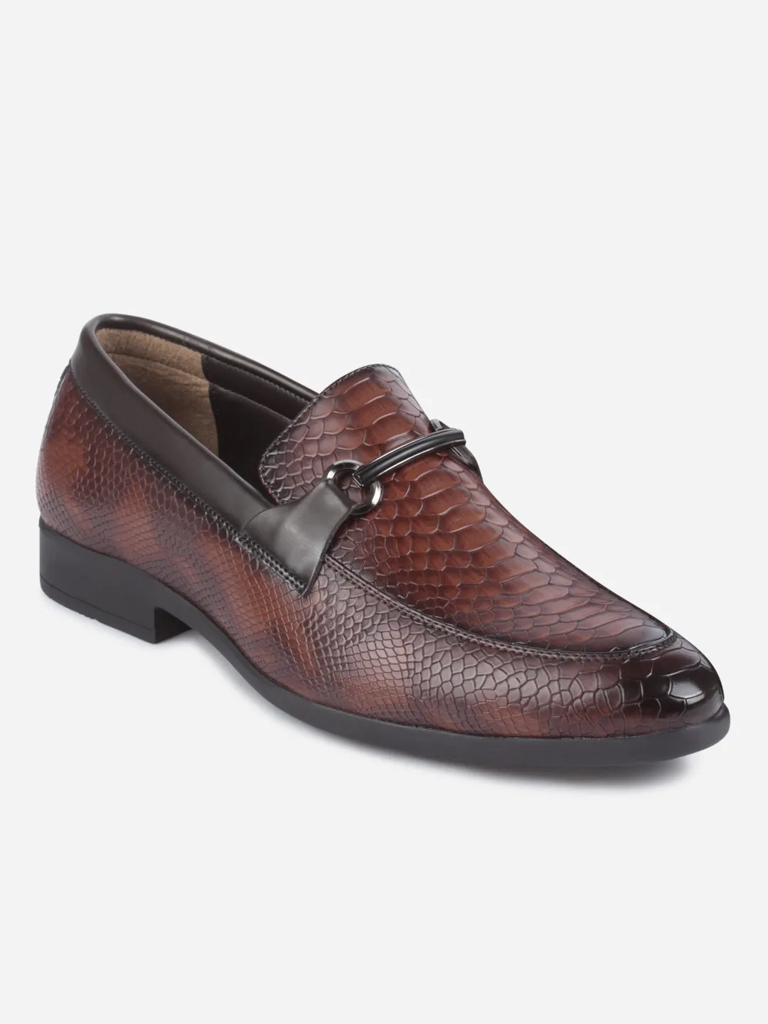 Men's Brown Semi Fomal Formal Slip On (IX1087) Vintage Mode