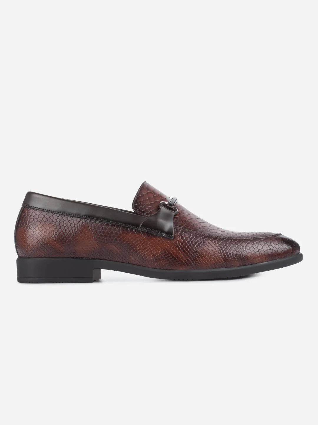 Detail Cut Men's Brown Semi Fomal Formal Slip On (IX1087)