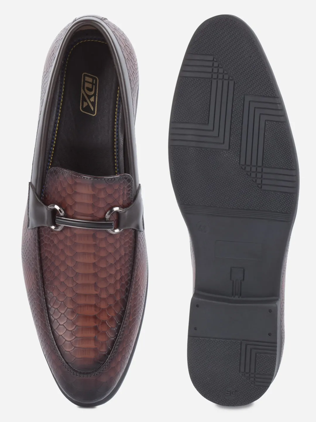 Men's Brown Semi Fomal Formal Slip On (IX1087) Edge Shade