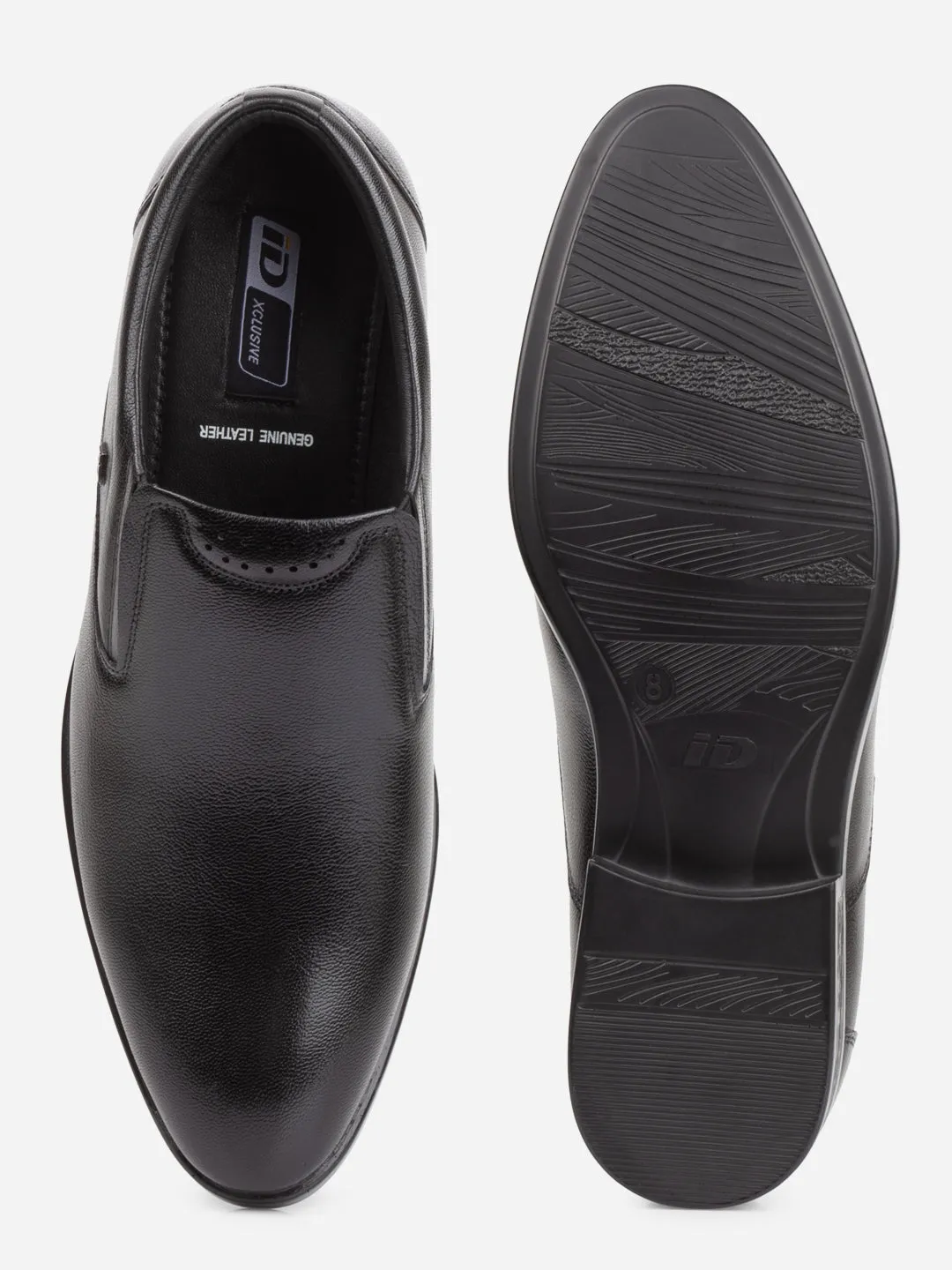 Shine Finish Insole Soft Men's Black Regular Toe Slip On Formal (ID2243)