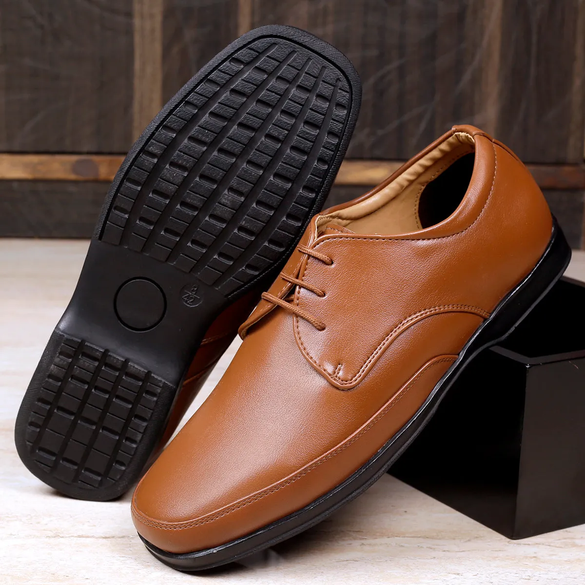 Bacca Bucci BOLTON Men Plus Size Formal lace-up Shoes with Superior Comfort (UK-11 to 13) Functional Match Office Meeting