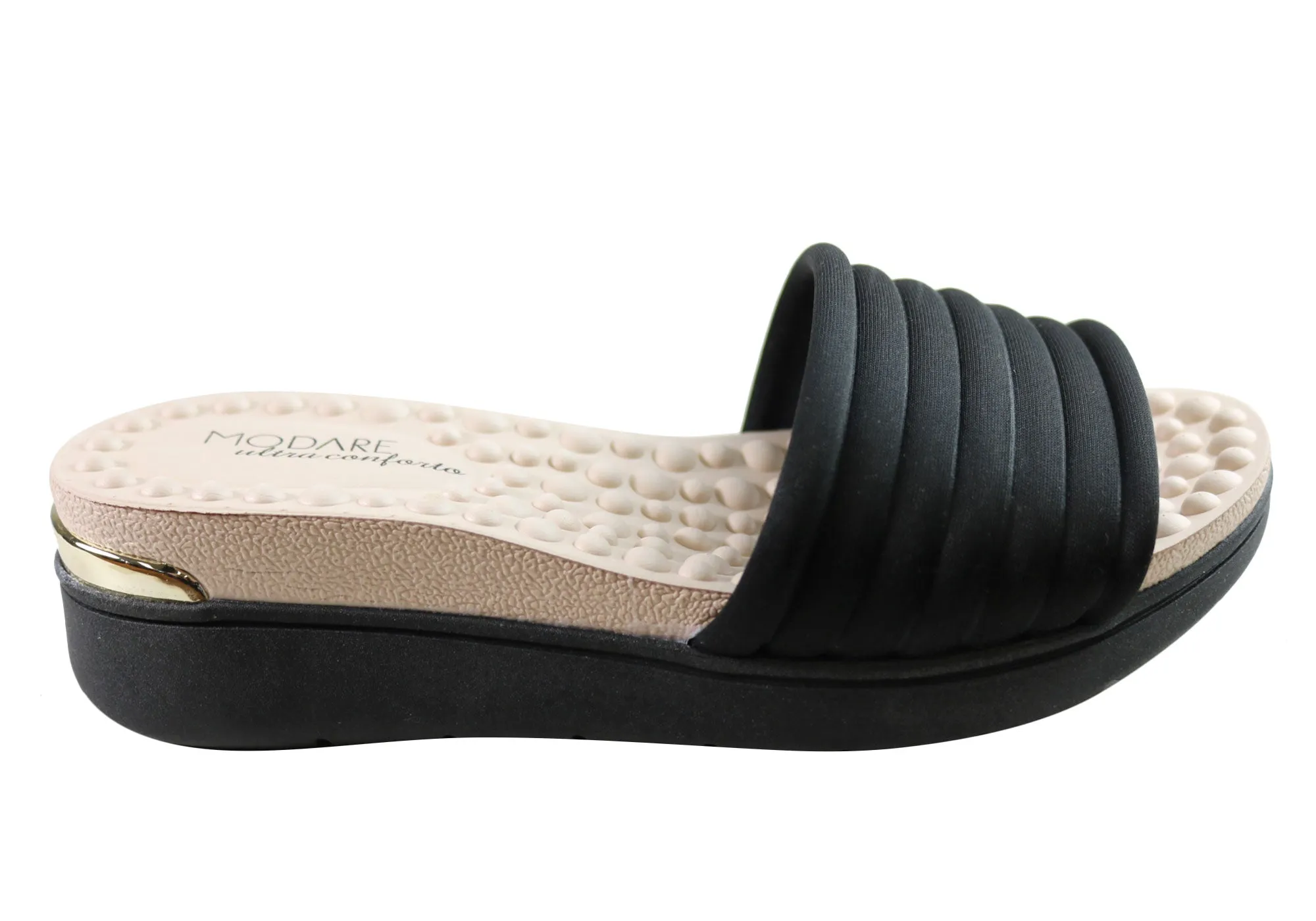 Light Outdoor Shoes Durable Sole Modare Ultraconforto Quiny Womens Comfort Slides With Massage Balls