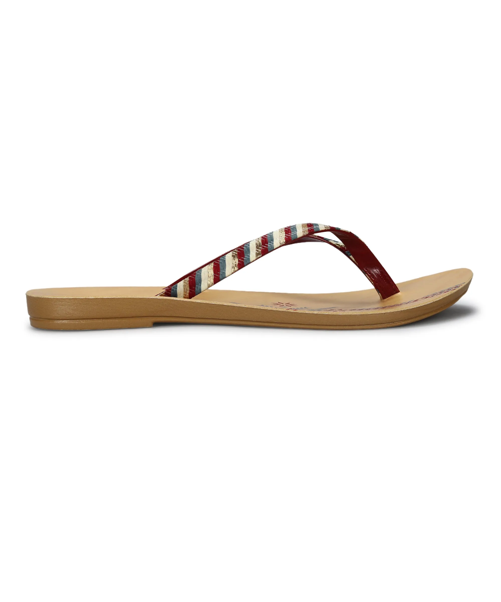 Paragon Women's Slip On Flat Maroon Sandals | Durable Dailywear Sandals Tailored Fit Off Duty