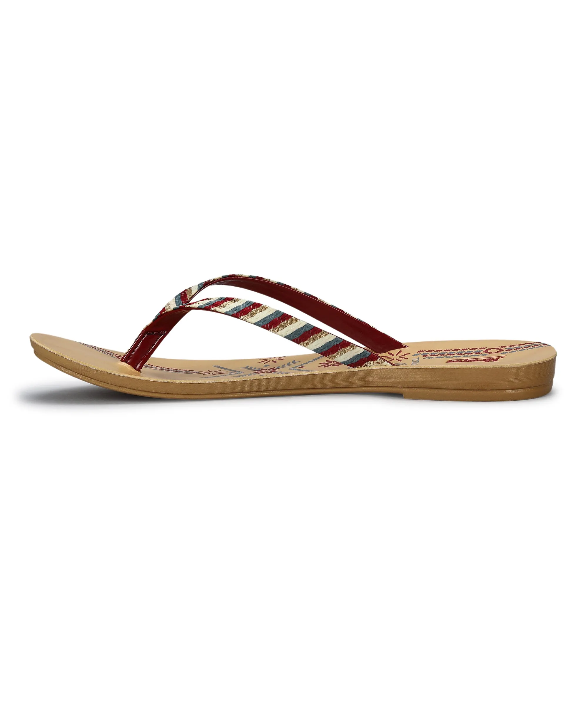 Outdoor Essential Paragon Women's Slip On Flat Maroon Sandals | Durable Dailywear Sandals