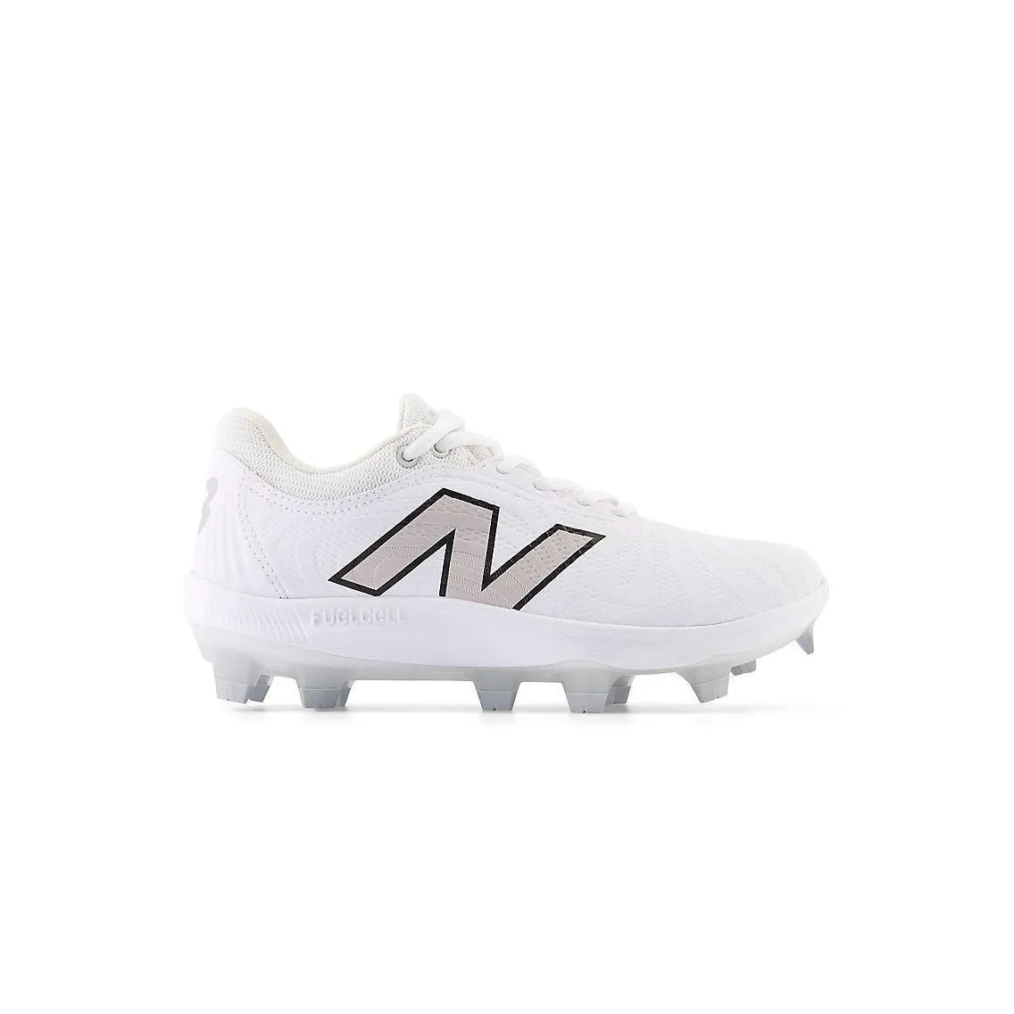 Durable Build Magic Mood New Balance Women's FuelCell FUSE v4 Molded Fastpitch Softball Cleats - Optic White/Raincloud - SPFUSEW4