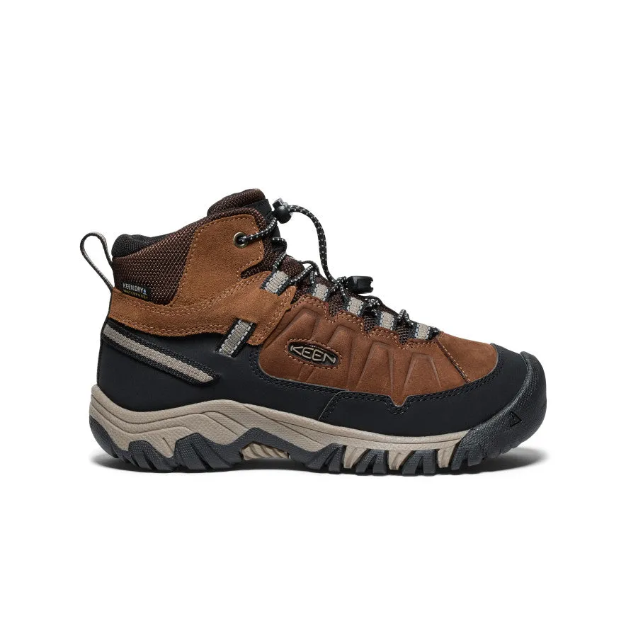 Big Kids' Targhee IV Waterproof Hiking Boot  |  Bison/Brindle Elasticated