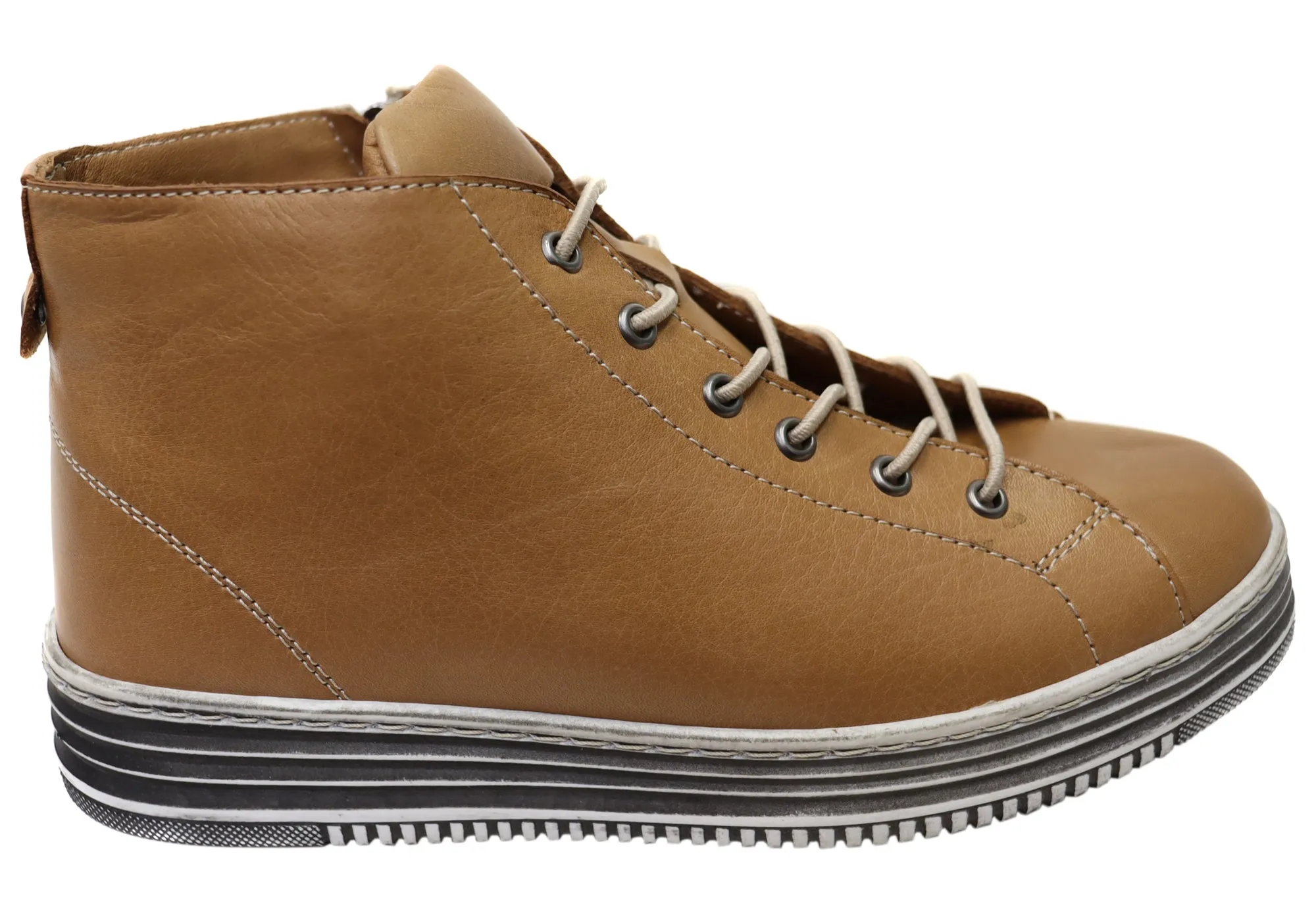 Orizonte Ivy Womens European Comfortable Leather Ankle Boots SlipResistant Thermal Core Rainy Day Commuter