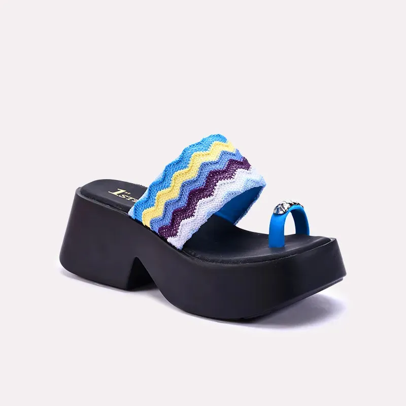 Training Mode Sheridan Blue Chunky Casual Slippers 0412713